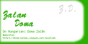 zalan doma business card